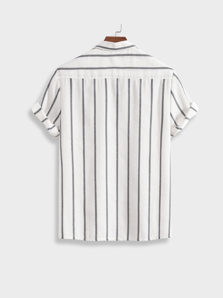 Maritimes Herren Sommer-Set | Gestreiftes Hemd & Shorts