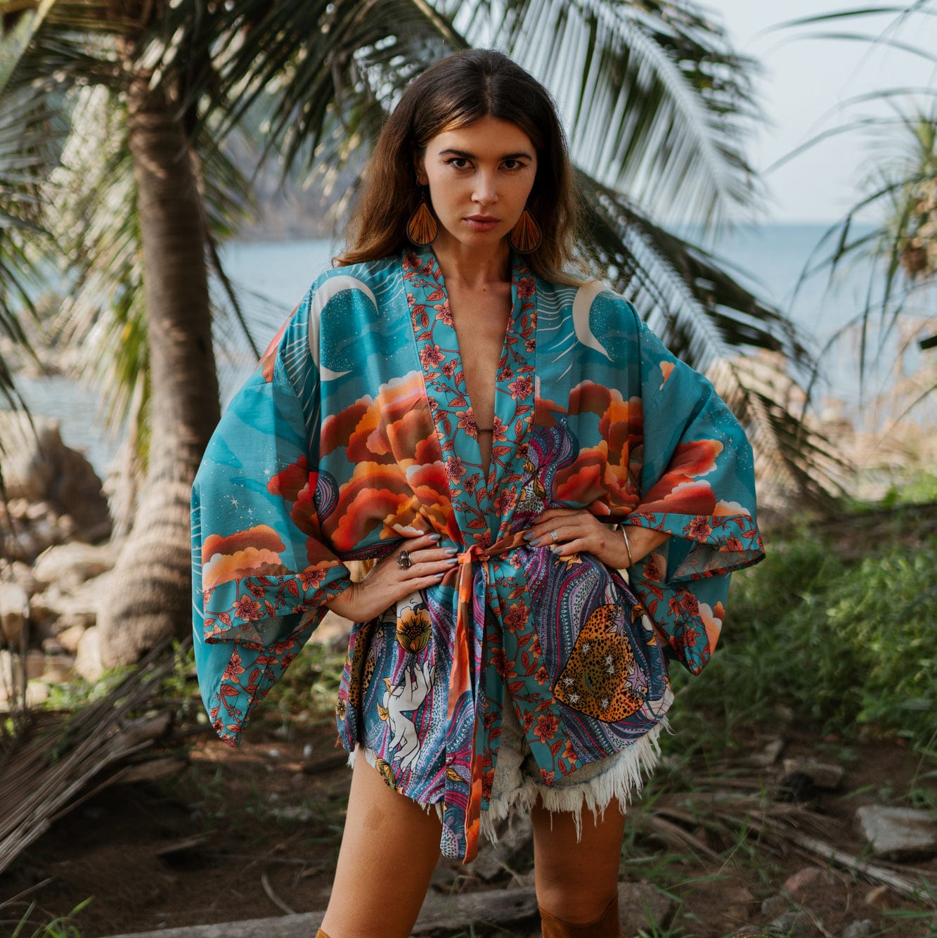 Gimena® | Kimono in Grün